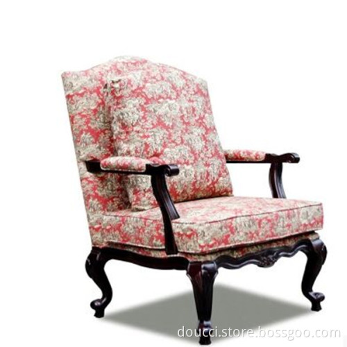 French style wood chair study room chair sleeper sofa